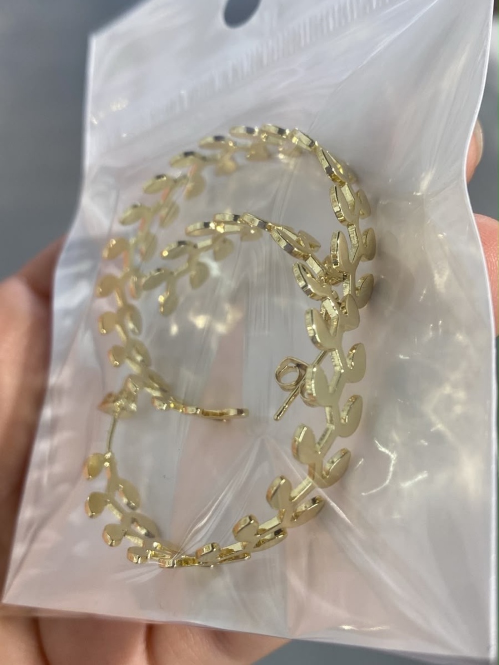 Gold Leaf Hoop Hair Clip - Women Accessories Hair Accessories